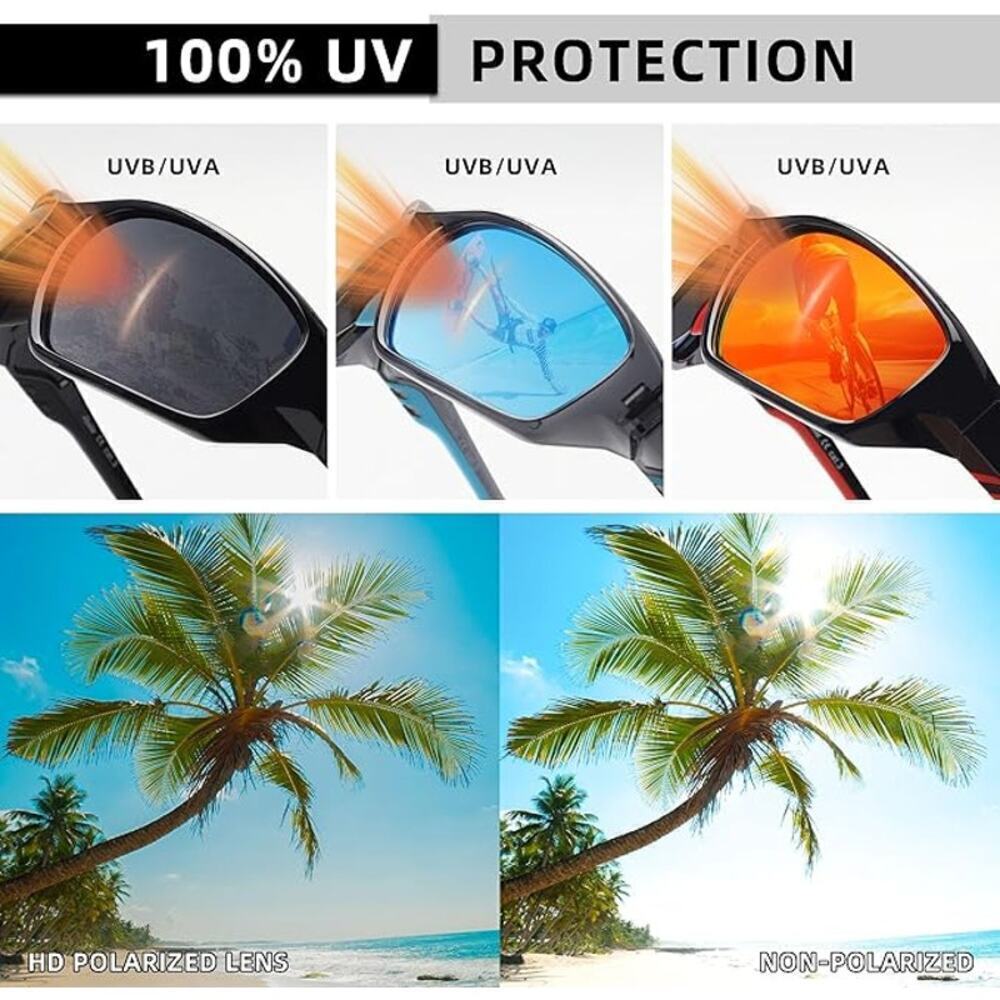 New LADEESSE Polarized Sunglasses Men Women Youth & Baseball Softball Running - Picture 3 of 5
